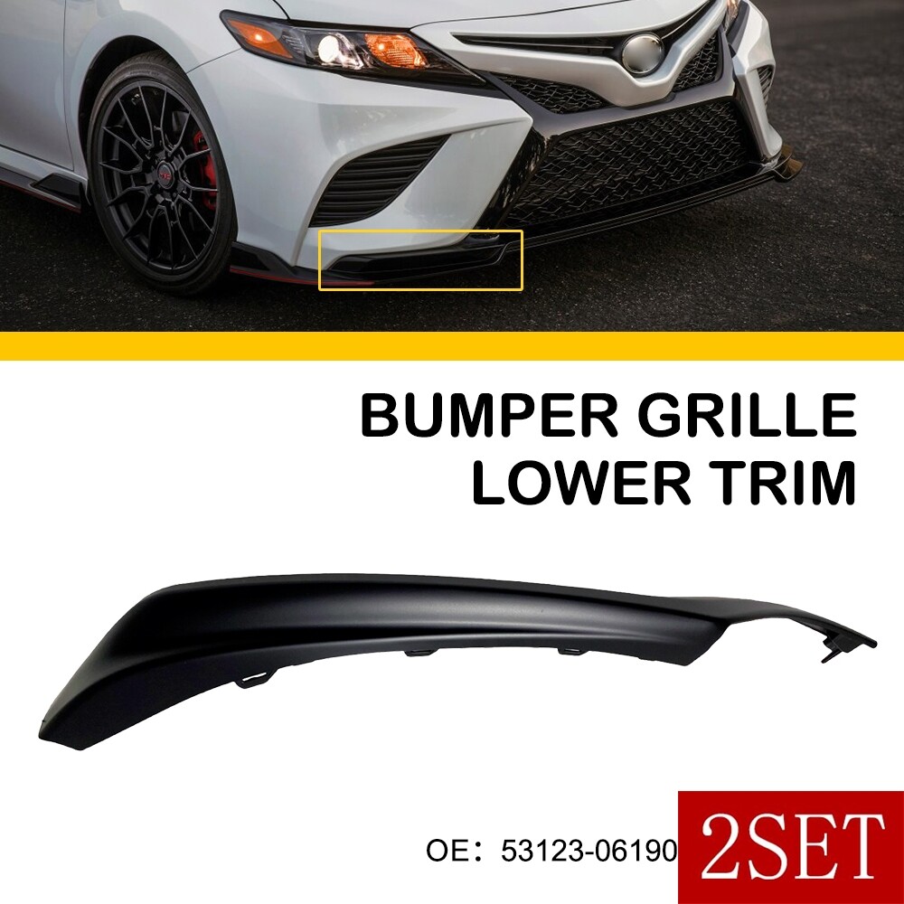 Toyota Camry 2021-2023 Front Right Bumper Lower Trim Black Molding Pair 2X