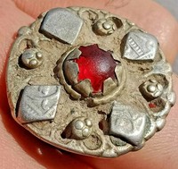 EXTREMELY RARE SILVER RING MEDIEVAL WITH INSERT STONE 