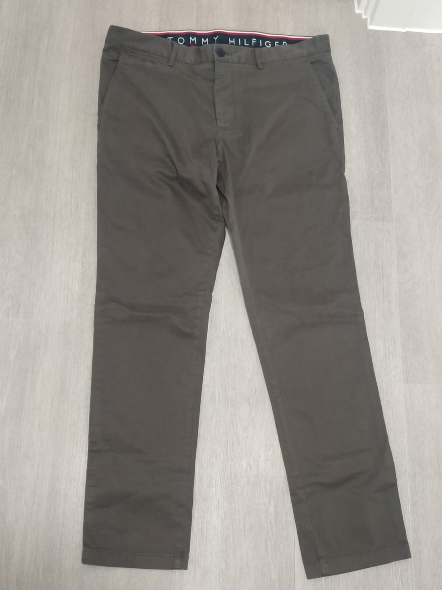 Grey Tommy Hilfiger Flex Slim Fit Chinos TOMMY HILFIGER FLEX Brown