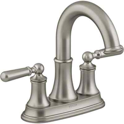 KOHLER Capilano 4 '' Centerset 2-Handle Bathroom Faucet in Vibrant Brushed Nickel