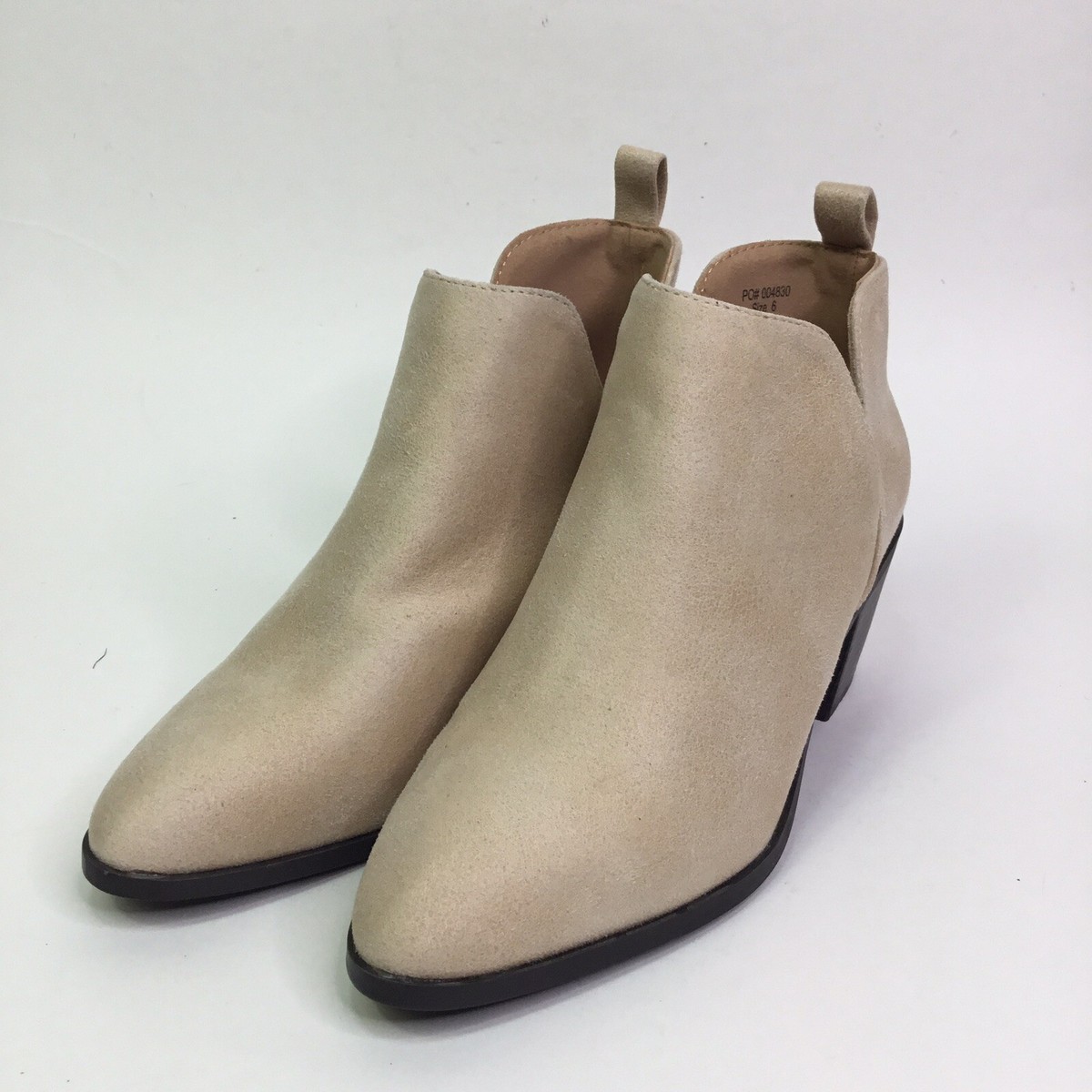 Journee Collection LOLA Bootie Almond Toe Deep V Sides Tan  Journee Collection Lola Ankle Bootie main image 0