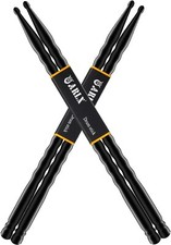 Paquete de 2 baquetas de fibra de carbono 5a baquetas 5 pares onda negra