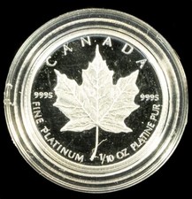 1989 Canada 1/10oz Proof Platinum Maple Leaf 2790.00 per troy oz
