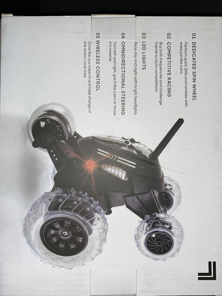 BLACK SHARPER IMAGE Thunder Tumbler Toy RC Kids Car - Image 2 of 3
