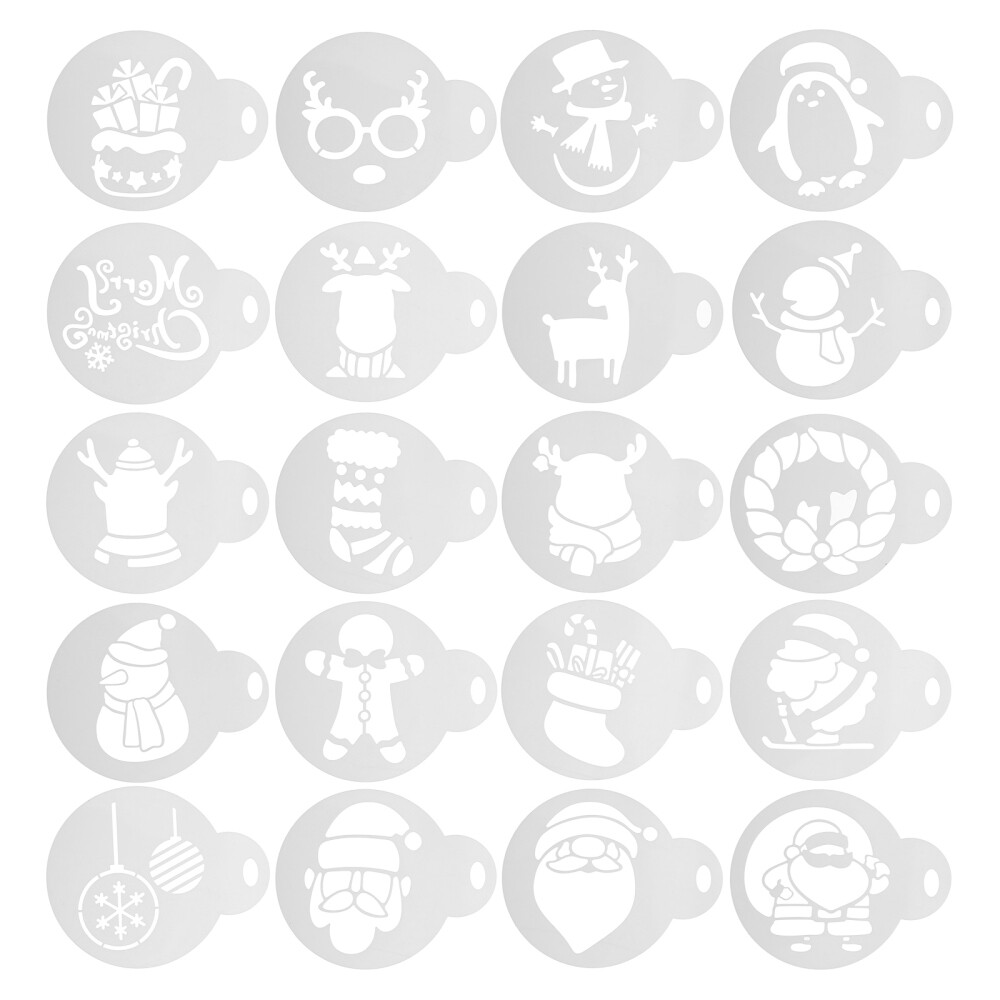 20 Pcs Figuren Vorlage Für Kaffeeplätzchen Latte-Kunst-Schablonen Kind