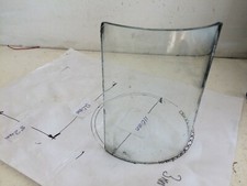 BRITISH RAILWAY PERSPEX CLEAR CURVED LENS 3 ASPECT STD BR OIL HAND LAMP (B)