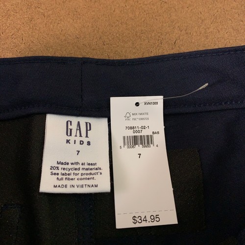 Gap Kids Girls Size 7 Navy Blue Slim Fit Uniform Ponte Pants NWT *Flaw - Picture 2 of 7