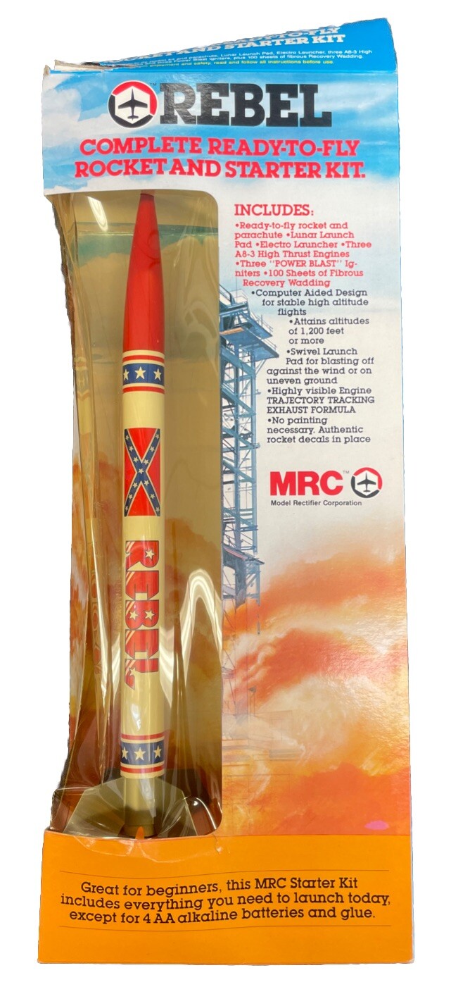 Rebel Complete Ready To Fly Rocket And Starter Kit Open Box