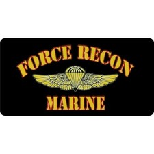 usmc marine corps force recon marine logo military license plate made in usa