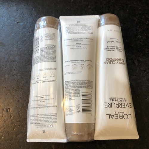 3~L'Oreal Paris EverPure Sulfate Free Shampoo&ConditionerSimply Clean Color Saf - Picture 5 of 5