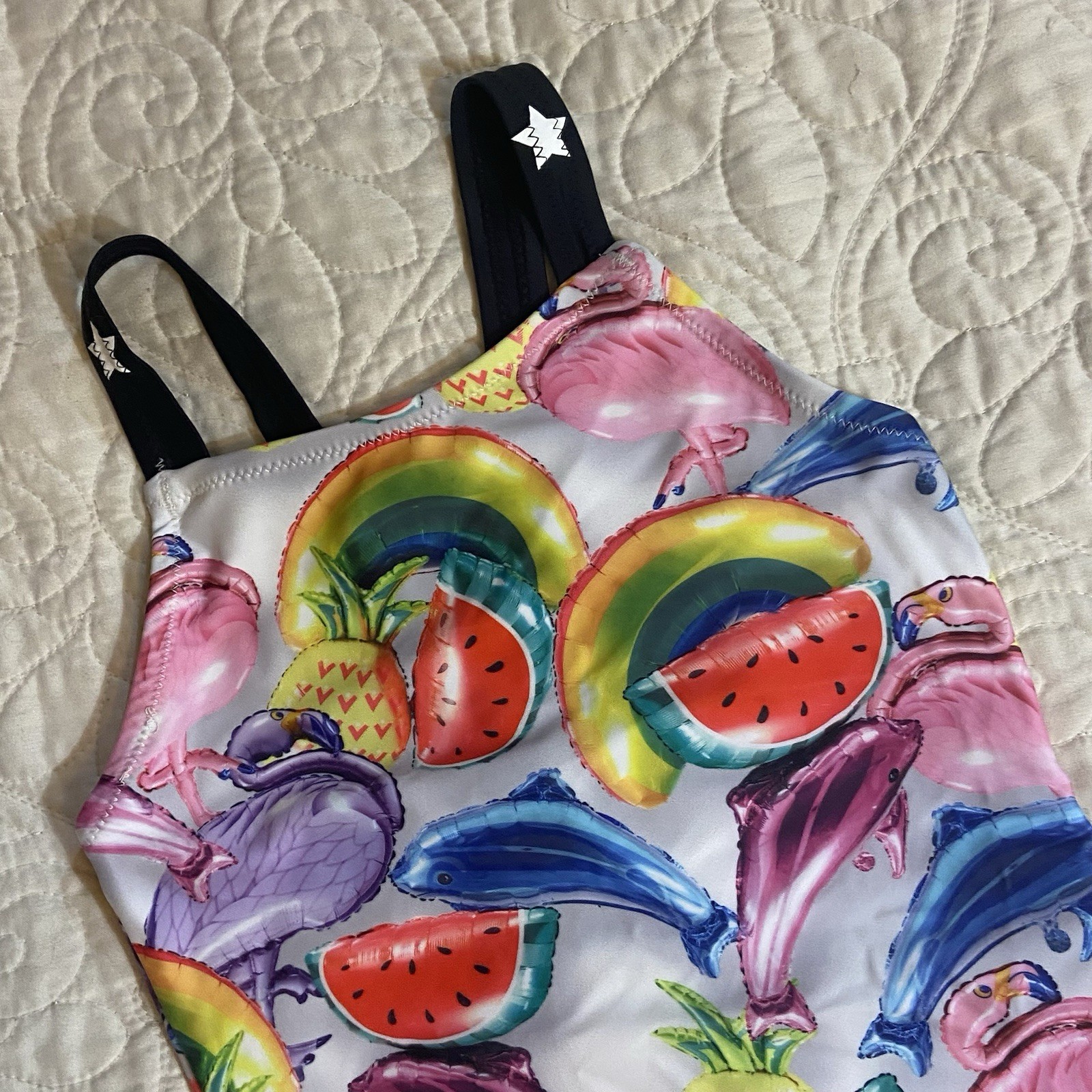 Molo Nakia Swimsuit Bathing Girls Size 7 in Balloons 50+ UV Protection