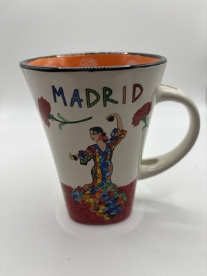 Ole Mosaic Espana Flamenco Dancer Mug Spain Ceramic Coffee Tea Cup