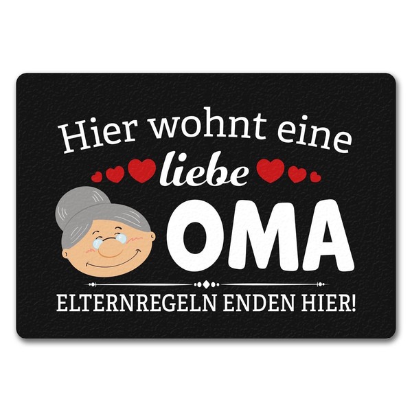 Hier Wohnt Eine Liebe Oma FußMatte In 35X50 Cm Ohne Rand-image