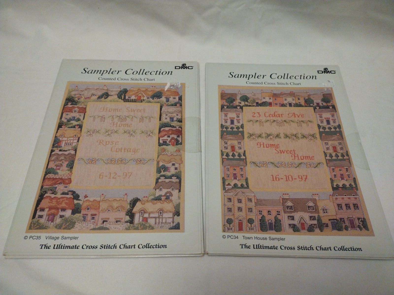 DMC Sampler Collection Village & Town House PC34/35 Counted Cross Stitch Charts
