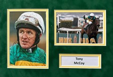 AP McCoy Hand Signed A4 Mounted Photo Display Horse Racing Autograph Tony 2