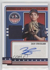 2023 USA Baseball Stars & Stripes Materials Zach Strickland (Blue Ink) Auto tj1