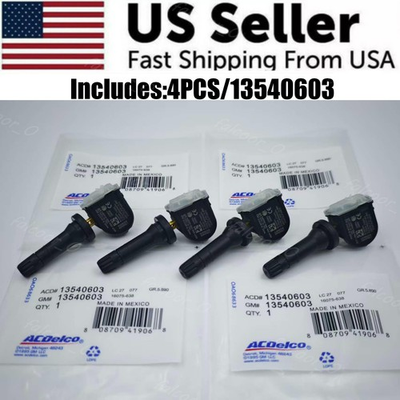 #ad 4PCS Genuine OEM TPMS Tire Pressure Sensor 13540603 for GMC Chevy Buick Cadillac $39.99