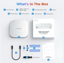Mac Mini M4 Dock with SSD Enclosure and Multi Card Reader 10Gbps CFexpress Card