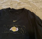 LOS ANGELES LAKERS Basketball NIKE Long Sleeve VINTAGE Black Men's 2XL Shirt NBA