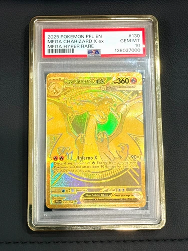 2025 Pokemon Mega Charizard X ex 130/094 PFL EN PSA 10 Mega Hyper Rare