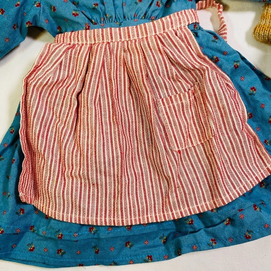 18 英寸美国女孩娃娃 1986 年 PC Kirsten's Meet 礼服套装带鞋、袜子 — 第 2/4 张图片