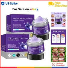 2PCS Purple Mineral Tooth Powder Dental Restoration Strengthening Gums
