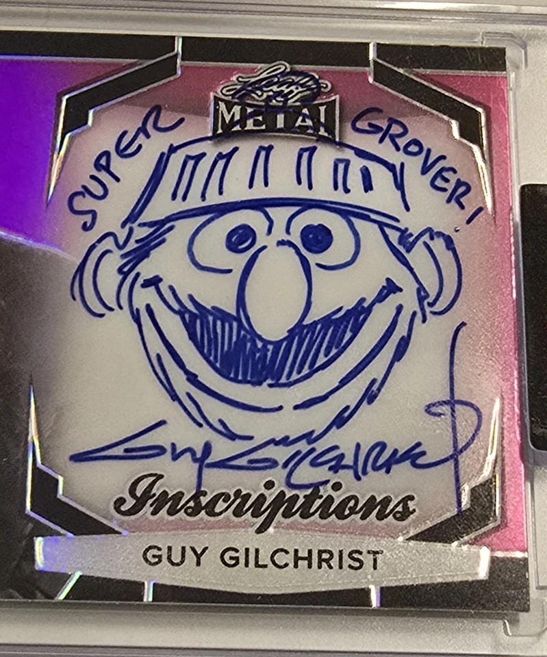 Guy Gilchrist Sketch Auto On Card GROVER 2024 Leaf Metal 26/100 Sesame Street - Image 2 of 4
