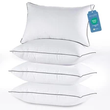 4-PK KING Size Pillows - Soft Supportive Bed Pillows w/ Down Alternative Filling