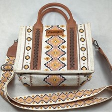 Wrangler Tote Crossbody Southwestern Aztec Purse Coffee Brown