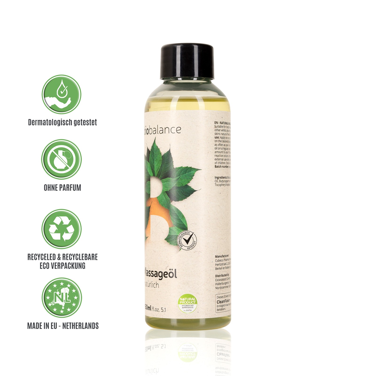 BIO BALANCE Massageöl Neutral Erotik Sex Tantra Massage Öl 150ml intim Lust Oil 