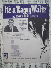 "IT'S A RAGGY WALTZ"  DAVE BRUBECK.  FILM....'ALL NIGHT LONG',  SHEET MUSIC.