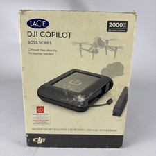 LaCie DJI Copilot Boss Series 2 TB Portable USB HDD SD Reader Power Bank Gray