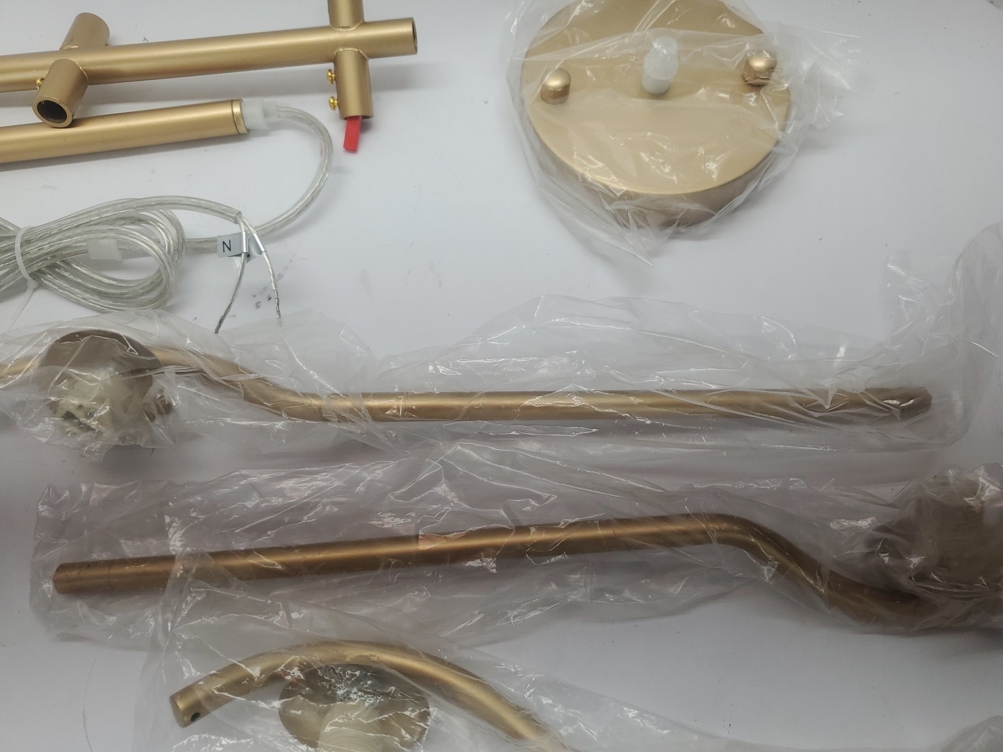 4 Lights Modern Gold Sputnik Chandelier, L31 '' Large Mid Century Long