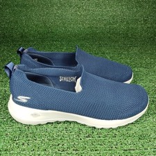 Skechers GO Walk Joy Sneakers Women's Navy White Slip On Comfort Shoes Size 8