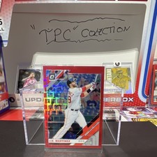 Panini 2019 Donruss Optic Prizm #115 J.D. Martinez Red /99 Boston Red Sox MLB
