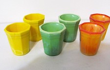 Set of 6 Akro Agate Miniature Glass Tumblers