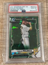 2021 Bowman Chrome Sapphire Shalin Polanco 1st Bowman Green /125 PSA 10
