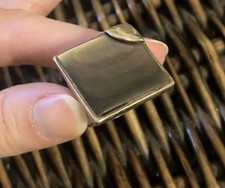 Vintage Sterling Silver Modern Abalone Square Bulky 15.2 Grams Ring Size 6.75