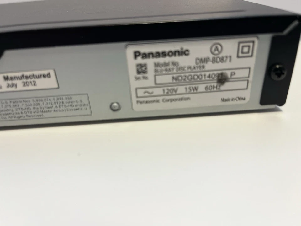 Panasonic DVD Recorder Player Recorder (Black) - Image 4 of 4