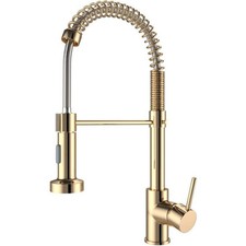 Kitchen Sink Mixer Tap Pull Out with 360° Twin Dual Spout Spray Single Lever Tap