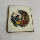 Vintage Colibri Cigarette Case Courting Couples Design Gold Made In England Rare