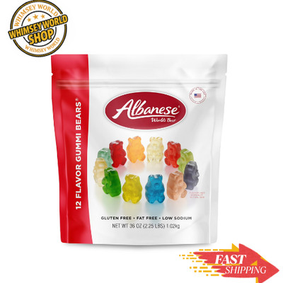 World's Best 12 Flavor Gummi Bears, Family Size Share 36 oz