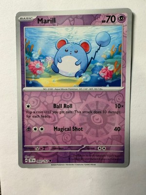 Marill SV05: Temporal Forces 064/162 NM English Pokemon Card