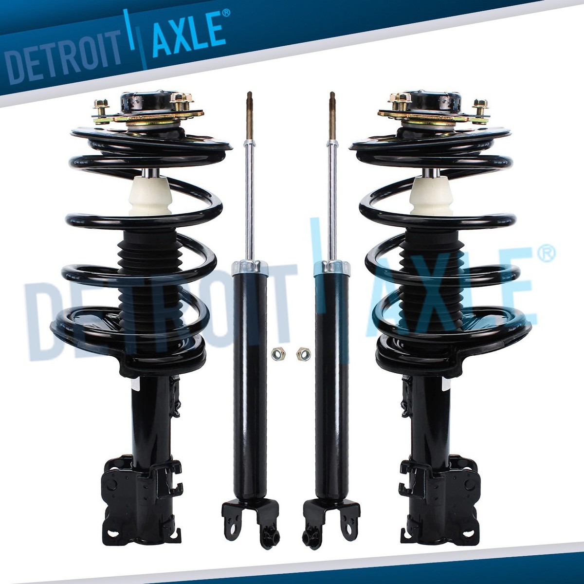 Front Struts Assembly Rear Shock Absorbers for 2002 - 2006 Nissan