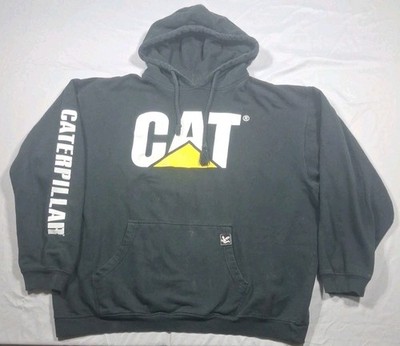 VTG NASCAR CAT Equipment XXL Black Racing Chase Authentics Heavyweight Hoodie 