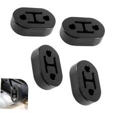 4PCS Rubber Exhaust Hanger, 4 Holes High-density Pipe Isolation 4 PCS Black