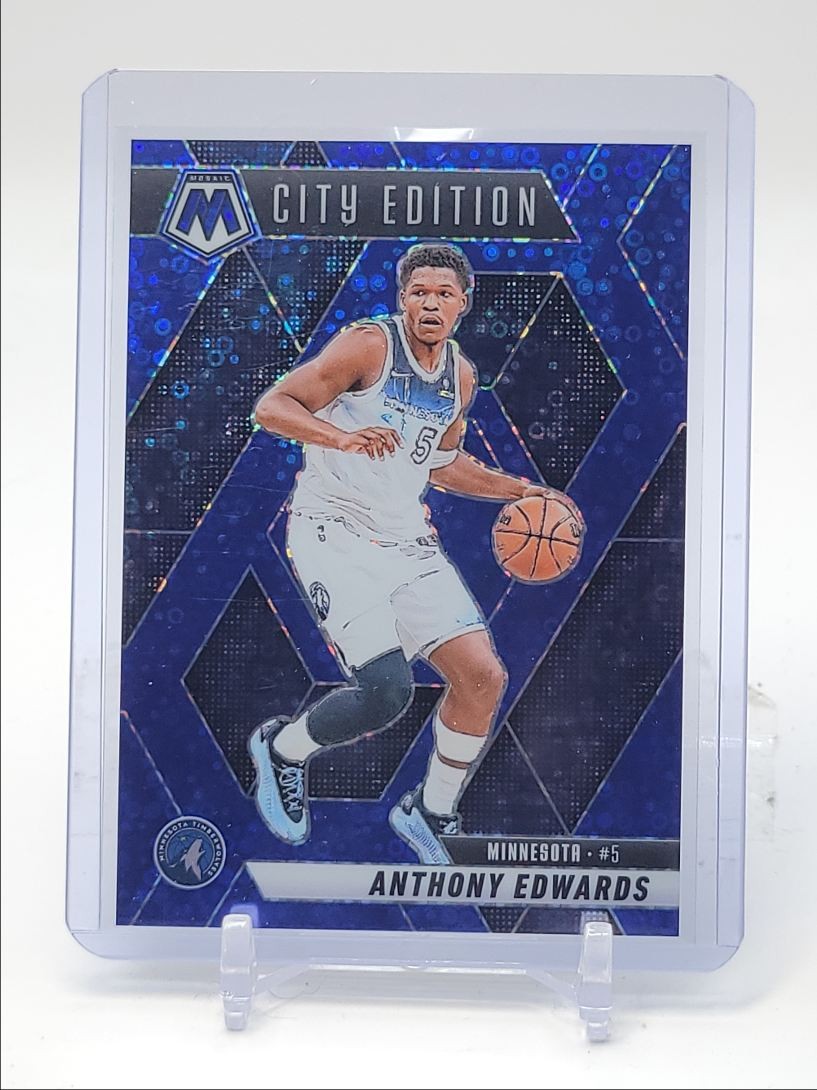 ANTHONY EDWARDS 2024-25 MOSAIC CITY EDITION BLUE FAST BREAK /85 Q5722