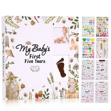 Baby Keepsake Memory Book - First 5 Years Scrapbook for Boys Girls