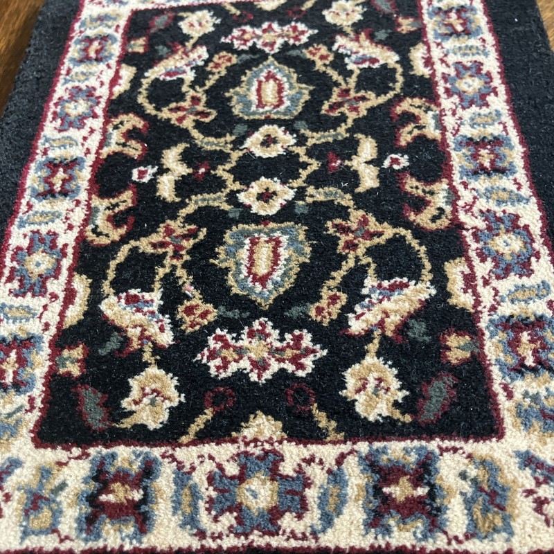 Dollhouse Hand - Tufted Carpet Oriental Wool Rug 11" X 9"