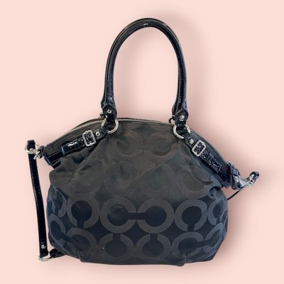 COACH Y2K Vintage Madison Lindsey Op Art Signature Large Satchel